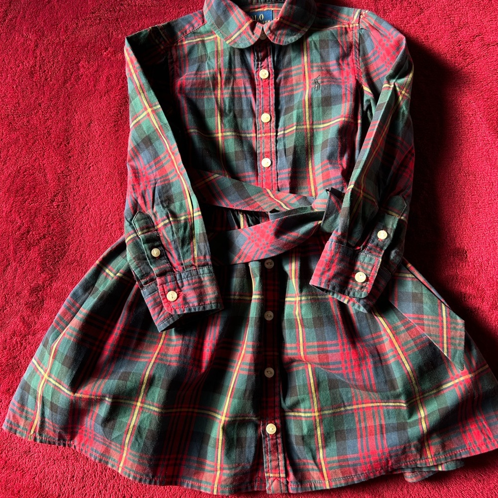 Ralph Lauren Polo Plaid Button-Up Dress